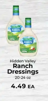 Sunset Foods Hidden Valley Ranch Dressings offer