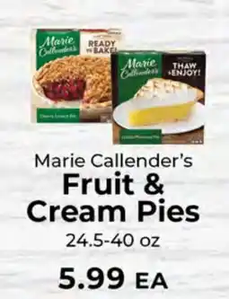 Sunset Foods Marie Callender's Fruit & Cream Pies offer
