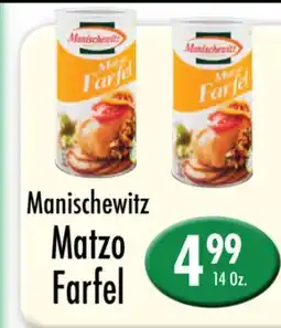 Garden Fresh Market Manischewitz Matzo Farfel offer