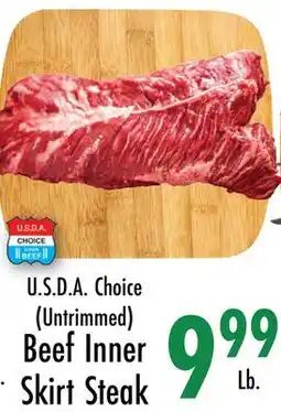 Garden Fresh Market U.S.D.A. Choice (Untrimmed) Beef Inner Skirt Steak offer
