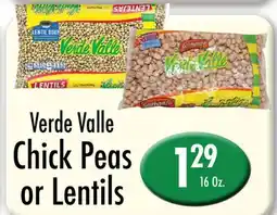 Garden Fresh Market Verde Valle Chick Peas or Lentils offer