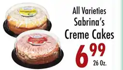 Garden Fresh Market All Varieties Sabrina's Creme Cakes offer