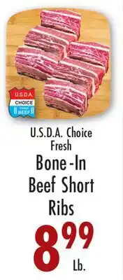 Garden Fresh Market U.S.D.A. Choice Fresh Bone-In Beef Short Ribs offer