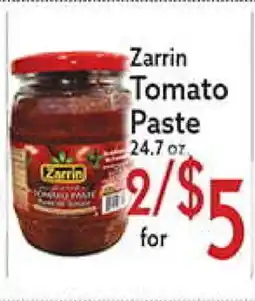 World Fresh Market Zarrin Tomato Paste offer