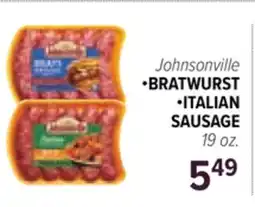 Cermak Fresh Market Johnsonville BRATWURST ITALIAN SAUSAGE offer