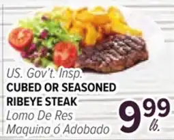 Cermak Fresh Market US. Gov't Insp. CUBED OR SEASONED RIBEYE STEAK offer