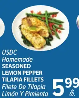 Cermak Fresh Market USDC Homemade SEASONED LEMON PEPPER TILAPIA FILLETS offer