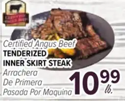 Cermak Fresh Market Certified Angus Beef TENDERIZED INNER SKIRT STEAK offer