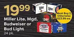 Rich's Fresh Market Miller Lite, Mgd, Budweiser or Bud Light offer