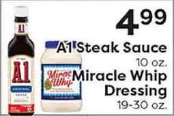 Rich's Fresh Market A1 Steak Sauce 10 oz. Miracle Whip Dressing 19-30 oz offer