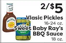 Rich's Fresh Market Vlasic Pickles 16-24 oz. Sweet Baby Ray's BBQ Sauce 18 oz offer