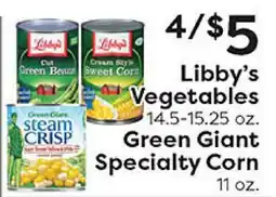 Rich's Fresh Market Libby's Vegetables, Green Giant Specialty Corn offer