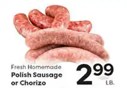 Rich's Fresh Market Fresh Homemade Polish Sausage or Chorizo offer