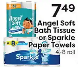 Rich's Fresh Market Angel Soft Bath Tissue or Sparkle Paper Towels offer