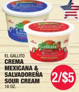 Carnicerias Jimenez EL GALLITO CREMA MEXICANA & SALVADOREÑA SOUR CREAM offer