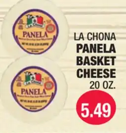 Carnicerias Jimenez LA CHONA PANELA BASKET CHEESE offer