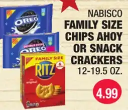 Carnicerias Jimenez NABISCO FAMILY SIZE CHIPS AHYO OR SNACK CRACKERS offer