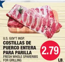 Carnicerias Jimenez U.S. GOV'T INSP. FRESH WHOLE SPARERIBS offer