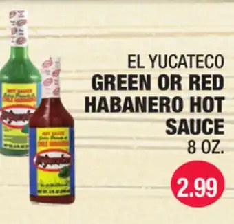 Carnicerias Jimenez EL YUCATECO GREEN OR RED HABANERO HOT SAUCE offer