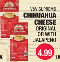 Carnicerias Jimenez V&V SUPREMO CHIHUAHUA CHEESE ORIGINAL OR WITH JALAPEÑO offer