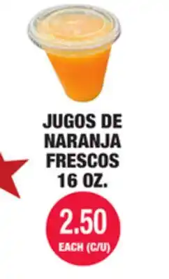 Carnicerias Jimenez JUGOS DE NARANJA FREScos 16 OZ offer