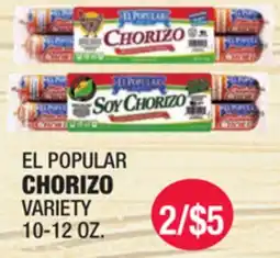 Carnicerias Jimenez EL POPULAR CHORIZO VARIETY offer