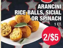 Carnicerias Jimenez ARANCINI RICE BALLS, SICIAL OR SPINACH offer