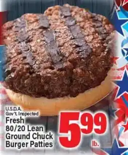 Angelo Caputo's Fresh Market Fresh 80/20 Lean Ground Chuck Burger Patties offer