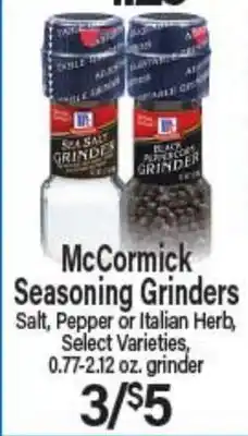 Angelo Caputo's Fresh Market McCormick Seasoning Grinders offer