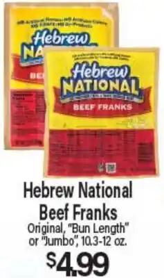 Angelo Caputo's Fresh Market Hebrew National Beef Franks offer