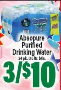 Angelo Caputo's Fresh Market Absopure Purified Drinking Water offer