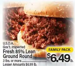Angelo Caputo's Fresh Market Fresh 85% Lean Ground Round offer