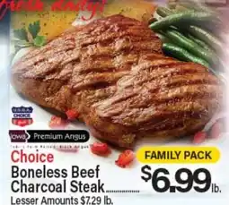 Angelo Caputo's Fresh Market Choice Boneless Beef Charcoal Steak offer