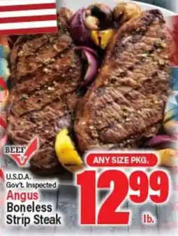 Angelo Caputo's Fresh Market U.S.D.A. Gov't Inspected Angus Boneless Strip Steak offer