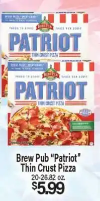 Angelo Caputo's Fresh Market Brew Pub Patriot Thin Crust Pizza offer