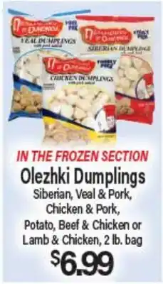 Angelo Caputo's Fresh Market Olezhki Dumplings offer