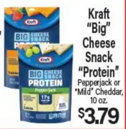 Angelo Caputo's Fresh Market Kraft Big Cheese Snack Protein Pepperjack or Mild Cheddar offer