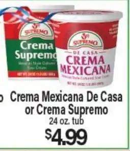 Angelo Caputo's Fresh Market Crema Supremo De Casa or Crema Mexicana offer