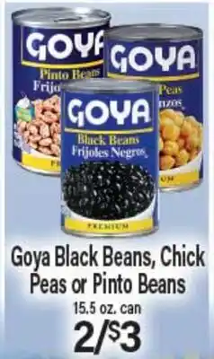 Angelo Caputo's Fresh Market Goya Black Beans, Chick Peas or Pinto Beans offer