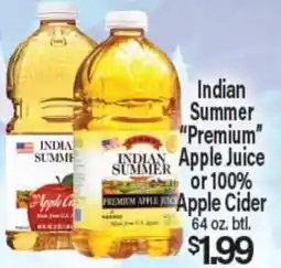 Angelo Caputo's Fresh Market Indian Summer Premium Apple Juice or 100% Apple Cider offer