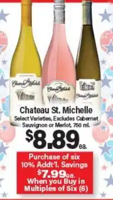 Angelo Caputo's Fresh Market Chateau St. Michelle offer