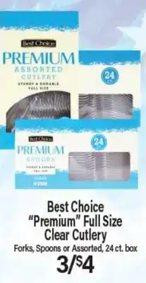 Angelo Caputo's Fresh Market Best Choice Premium Full Size Clear Cutlery offer