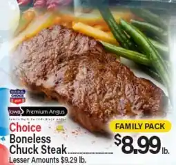 Angelo Caputo's Fresh Market Choice Boneless Chuck Steak offer