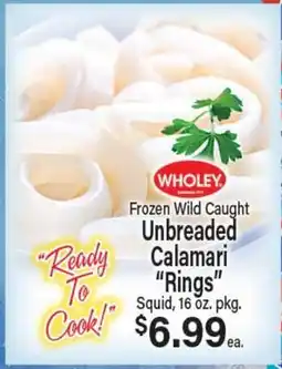 Angelo Caputo's Fresh Market Frozen Wild Caught Unbreaded Calamari Rings offer