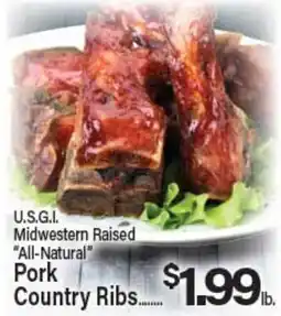 Angelo Caputo's Fresh Market U.S.G.I. Midwestern Raised All-Natural Pork Country Ribs offer