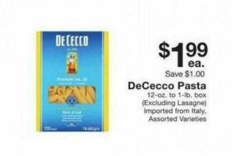 Fairway Store Market Dececco Pasta offer