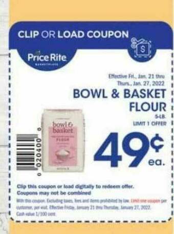 Price Rite Bowl & Basket Flour offer