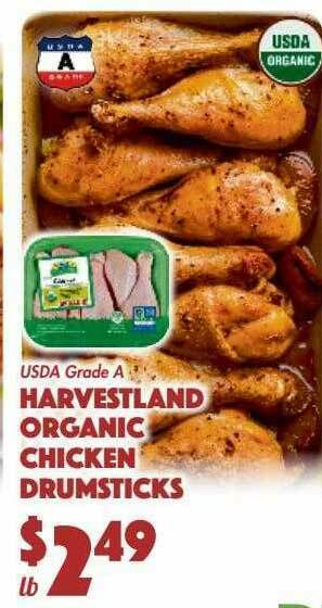 The Food Emporium Harvestland Organic Chicken Drumsticks offer