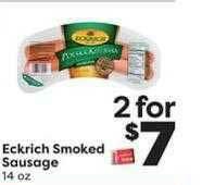 Weis Markets Eckrich Smoked Sausage offer