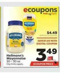 Weis Markets Hellmann's Mayonnaise offer